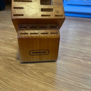 Farberware Brown Wooden Knife Organizer wood block only
